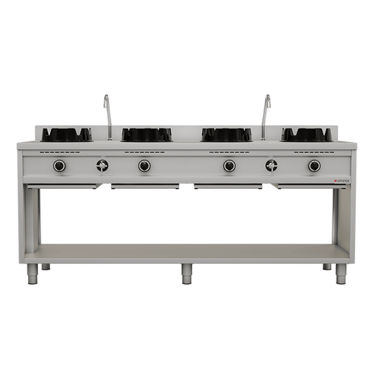 Gas Wokfornuis – 3 × 15 kW – 3 Kookzones