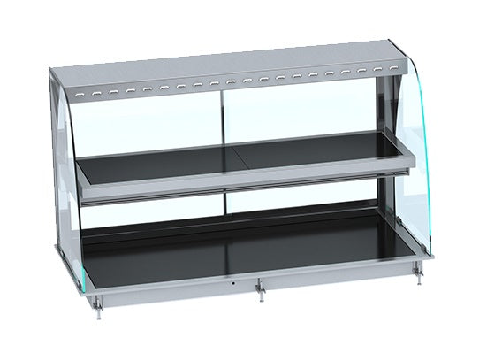 EINBAUWÄRMEVITRINE KERAMIK RUND - SCHWARZ 4/1