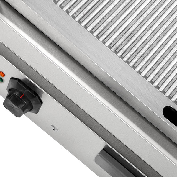 Elektrische Bakplaat – 1/2 Glad + 1/2 Geribbeld Chroom – E70GP20B+GSC