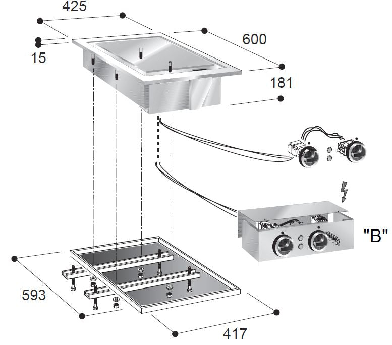 EL. GRILLPLATTE GLATT 400V