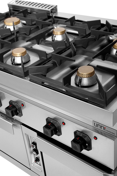 Gasfornuis met Gasoven – 6 Branders – G70FGO30-K