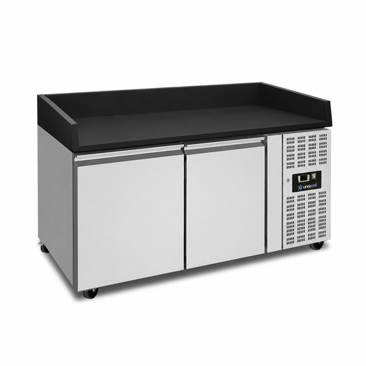 Zwarte Pizzawerkbank – 2 Deuren – 151 × 80 × 100 cm