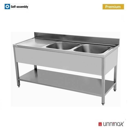 200x70xH85cm – 2 Sinks Right