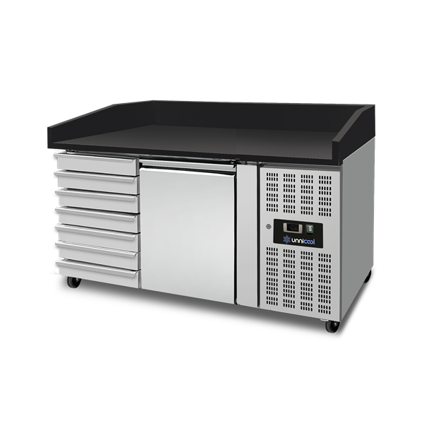 Pizzawerkbank – 1 Deur + 7 Deeglades (EN 600 × 400)