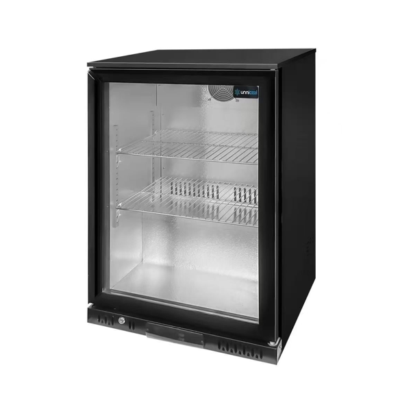 Zwarte Barkoeler 138 Liter met Glazen Deur – 600x525x900 mm