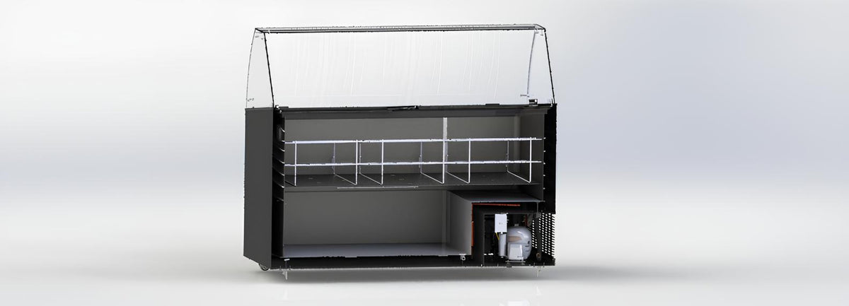 SPEISEISVITRINE TENERIFE SCHWARZ 10X5 LTR