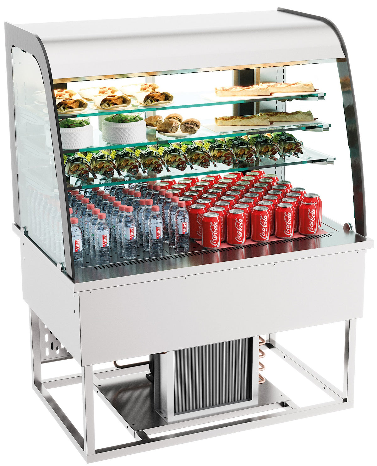 EINBAUKÜHLVITRINE 140L OFFEN
