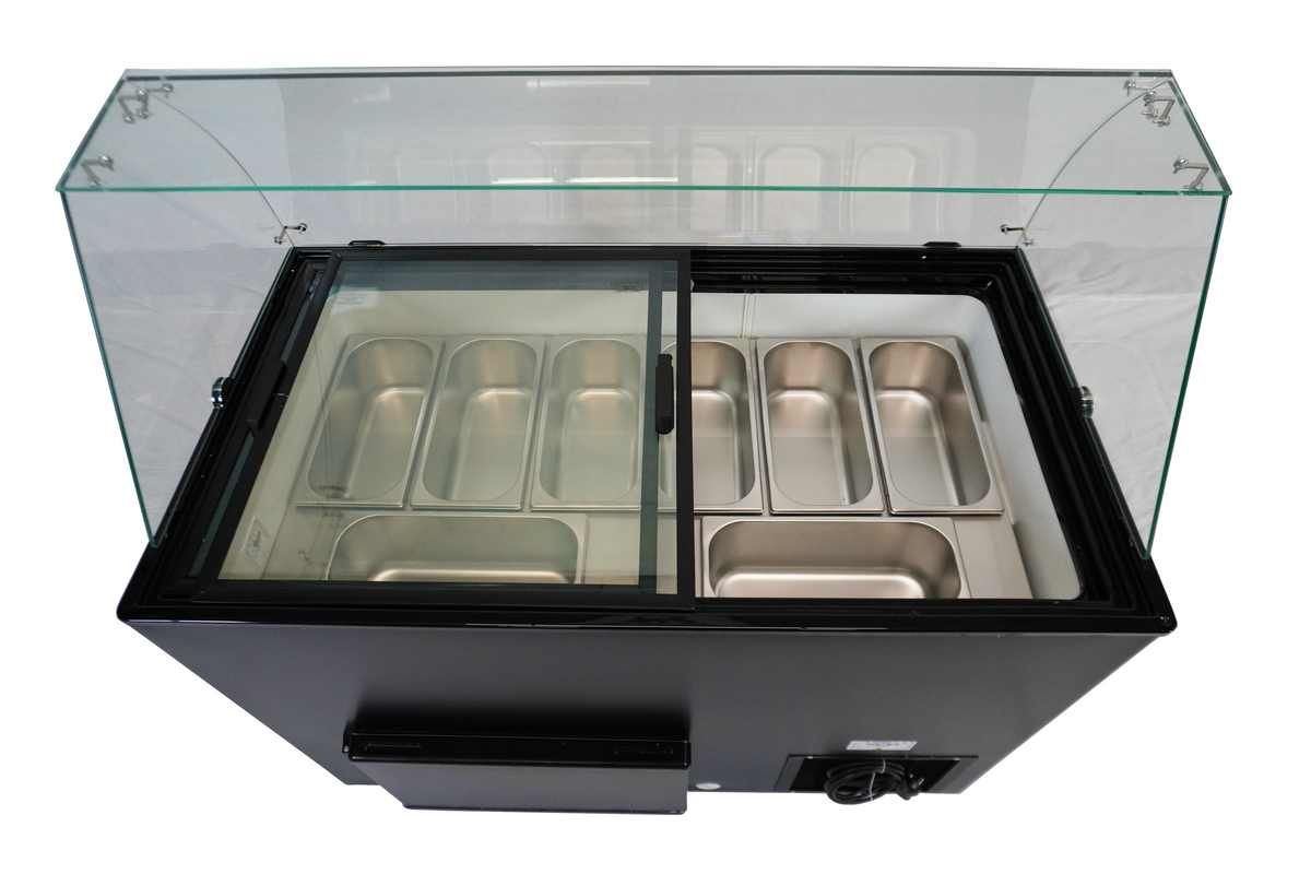 SPEISEISVITRINE JAVA SCHWARZ 8x5 LTR