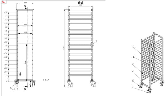 ABRÄUMWAGEN 1/1GN 18X
