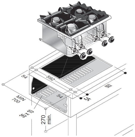 GASHERD 4 BR. 14KW