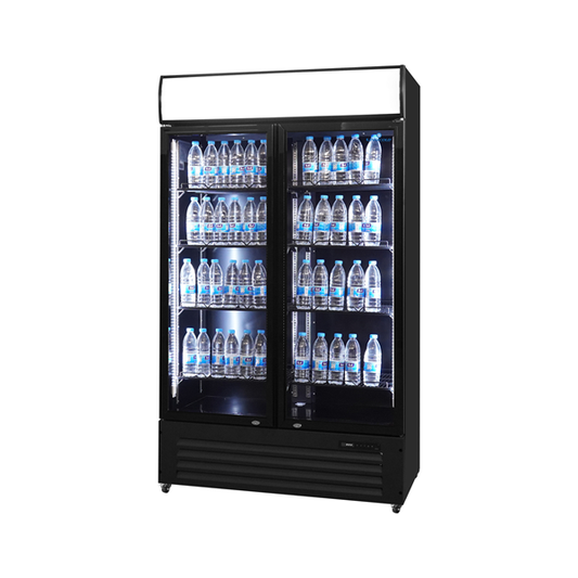 Professionele Display Koelkast 900 Liter met 2 Glazen Deuren