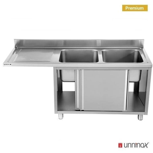 Dishwasher sink unit 200x70xH85 2 Bowl Right