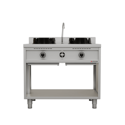 Gas Wokfornuis – 2 × 15 kW – 2 Kookzones
