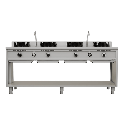 Gas Wokfornuis – 3 × 15 kW – 3 Kookzones