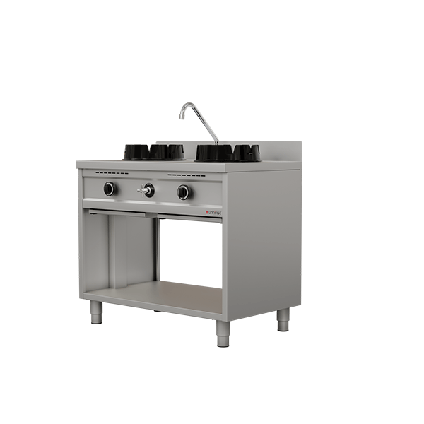 Gas Wokfornuis – 2 × 15 kW – 2 Kookzones