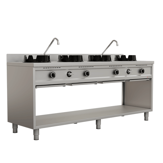 Gas Wokfornuis – 3 × 15 kW – 3 Kookzones