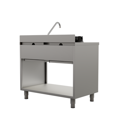 Gas Wokfornuis – 2 × 15 kW – 2 Kookzones