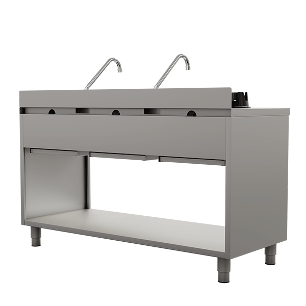 Gas Wokfornuis – 3 × 15 kW – 3 Kookzones