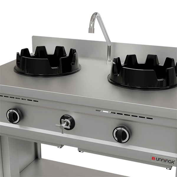Gas Wokfornuis – 2 × 15 kW – 2 Kookzones