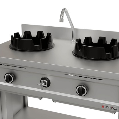 Gas Wokfornuis – 2 × 15 kW – 2 Kookzones