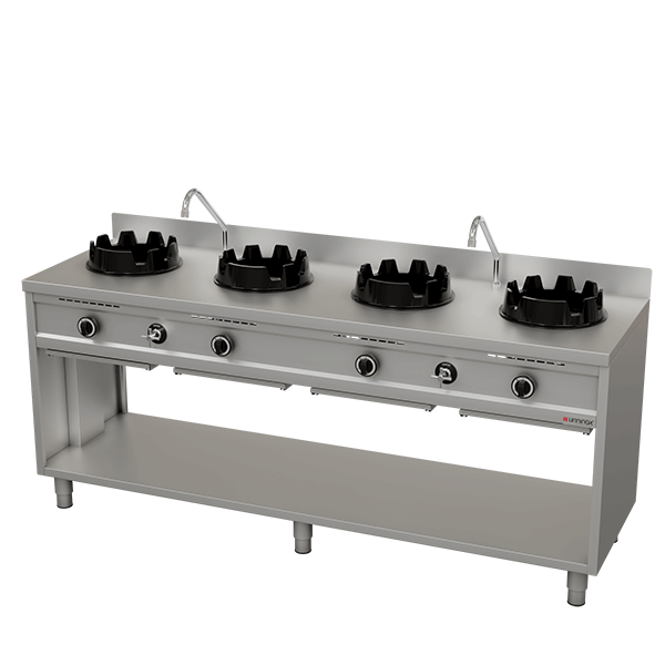 Gas Wokfornuis – 3 × 15 kW – 3 Kookzones
