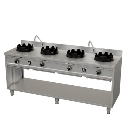 Gas Wokfornuis – 3 × 15 kW – 3 Kookzones