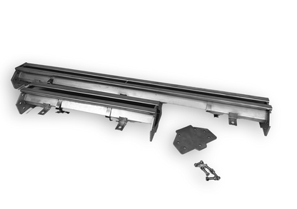 EDELSTAHLABFLUSS 300X265 MIT 1 AUSGANG FÜR SCHLITZRINNE