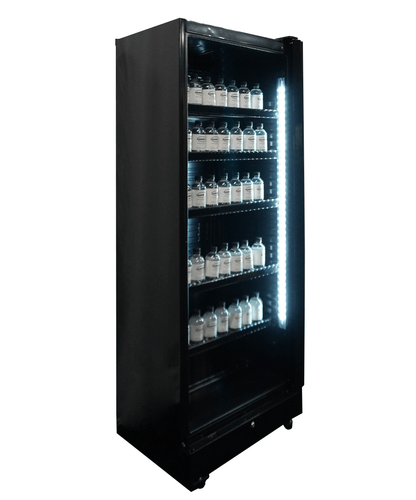 KÜHLSCHRANK 1 GLASTÜR SCHWARZ SVE-450 BL