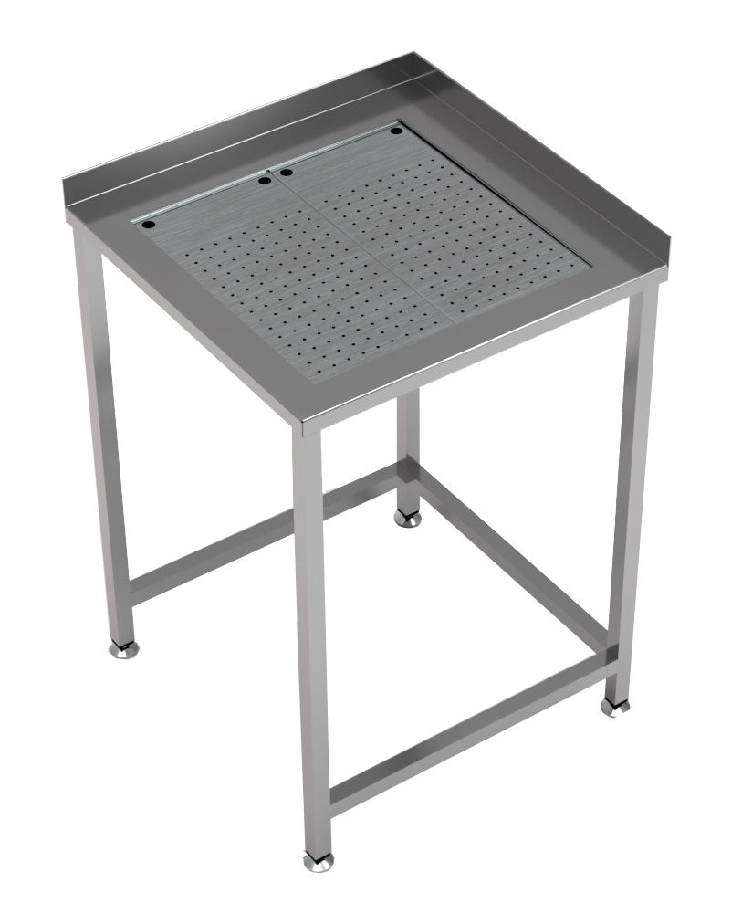 ARBEITSTISCH ECKE MIT INTEGRIERTER ABTROPFSCHALE 650X650
