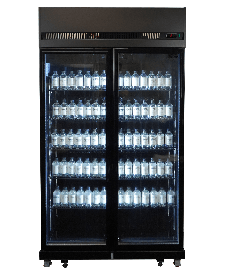 KÜHLSCHRANK 2 GLASTÜREN SCHWARZ IRM-770R BL