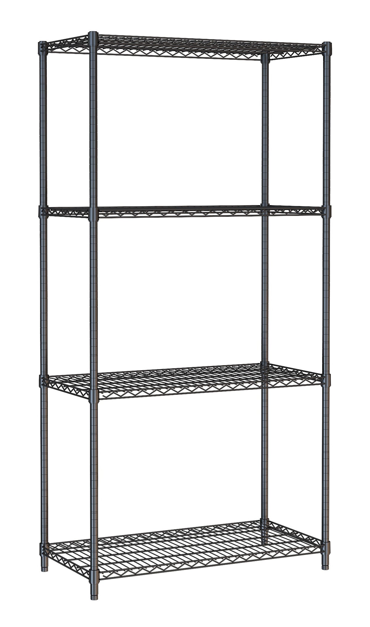 WANDBRETTER 4 LEVELS 900 SCHWARZ SELBSTMONTAGE