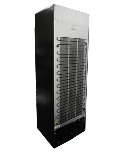 KÜHLSCHRANK 1 GLASTÜR SCHWARZ MIT CANOPY SVE-450 BLC