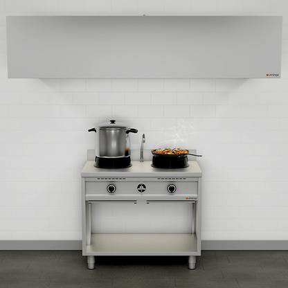 Gas Wokfornuis – 2 × 15 kW – 2 Kookzones