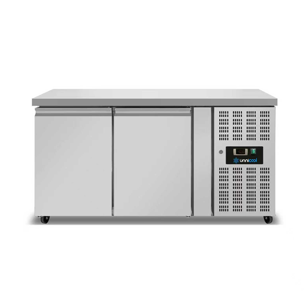 Koelwerkbank – 2 Deuren – Zonder Achteropstand – 1390 × 700 × 850 mm