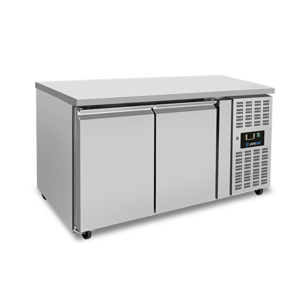 Koelwerkbank – 2 Deuren – Zonder Achteropstand – 1390 × 700 × 850 mm