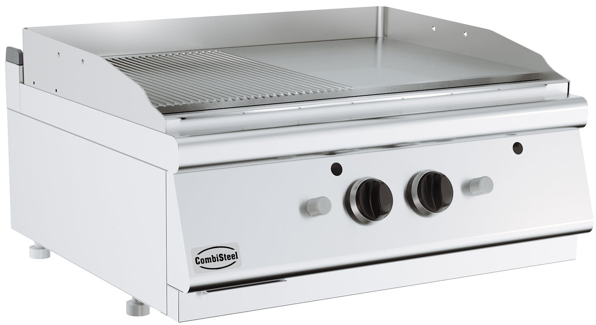 BASE 700 EL. GRILLPLATTE CHROM/GERILLT