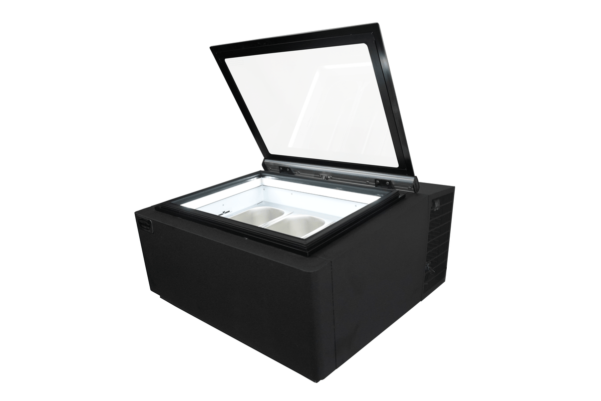 TISCHMODELL SPEISEISVITRINE SCHWARZ
ÖFFNET AUF DER KUNDENSEITE