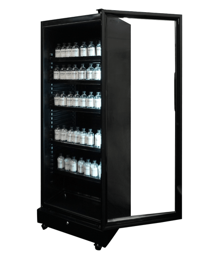 KÜHLSCHRANK 1 GLASTÜR SCHWARZ SVE-450 BL