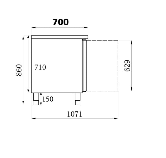 700 KÜHLTISCH 3 TÜREN