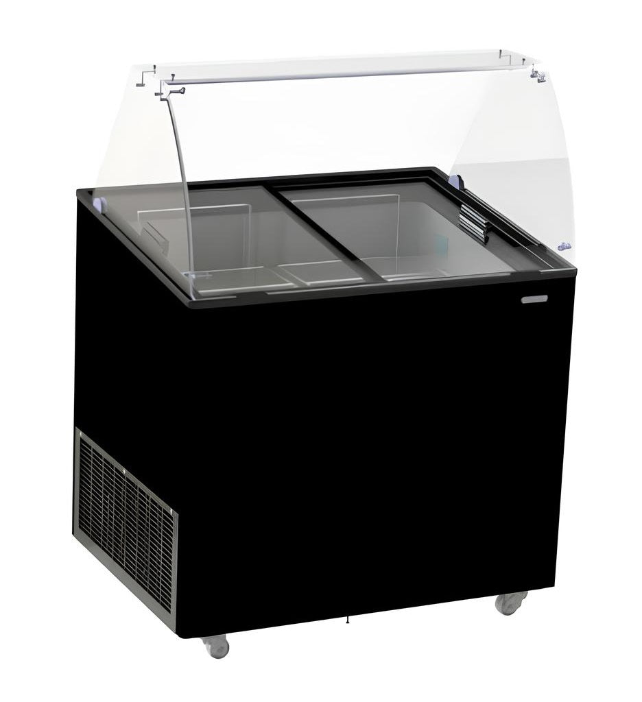 SPEISEISVITRINE CORSICA SCHWARZ 6X5 LT
