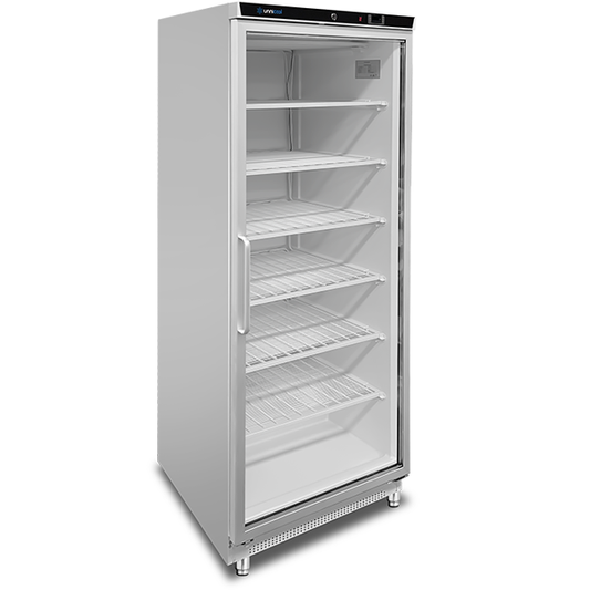 Vrieskast | 630 Liter | Wit + Glas | –18°C tot –22°C | Geventileerde Koeling | 775 × 735 × 1920 mm
