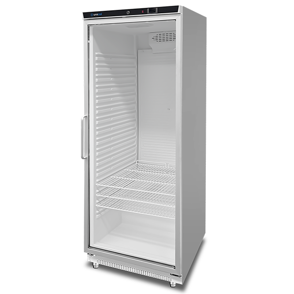 Koelkast | 630 Liter | Wit + Glas | +2°C tot +8°C | Geventileerde Koeling | 775 × 735 × 1920 mm