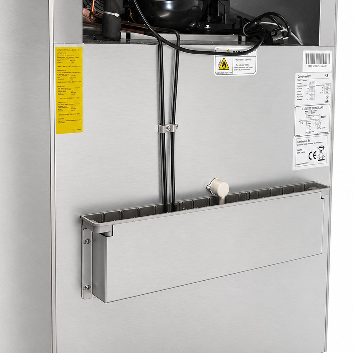 KÜHLSCHRANK EDELSTAHL 1 TÜR 560L ENERGY LINE