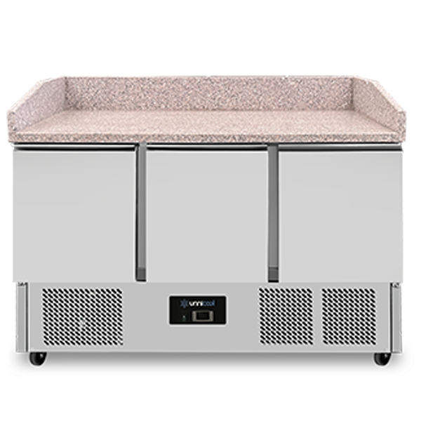 Pizzawerkbank | 350 Liter | 3 Deuren (1/1 GN) | +2 °C tot +8 °C