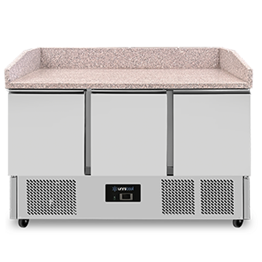 Pizzawerkbank | 350 Liter | 3 Deuren (1/1 GN) | +2 °C tot +8 °C
