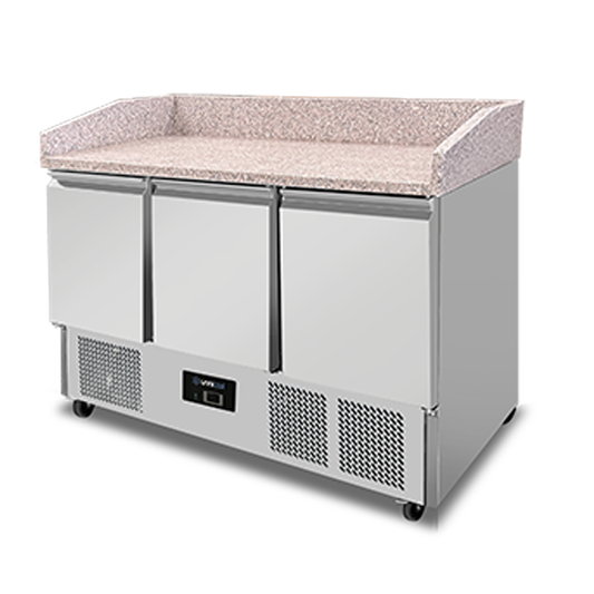 Pizzawerkbank | 350 Liter | 3 Deuren (1/1 GN) | +2 °C tot +8 °C
