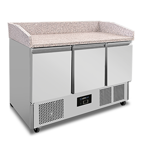 Pizzawerkbank | 350 Liter | 3 Deuren (1/1 GN) | +2 °C tot +8 °C
