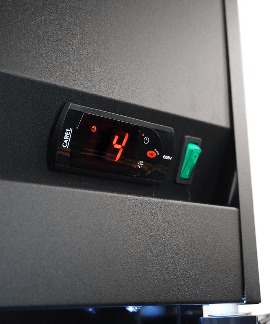 KÜHLSCHRANK 2 GLASTÜREN SCHWARZ IRM-770R BL