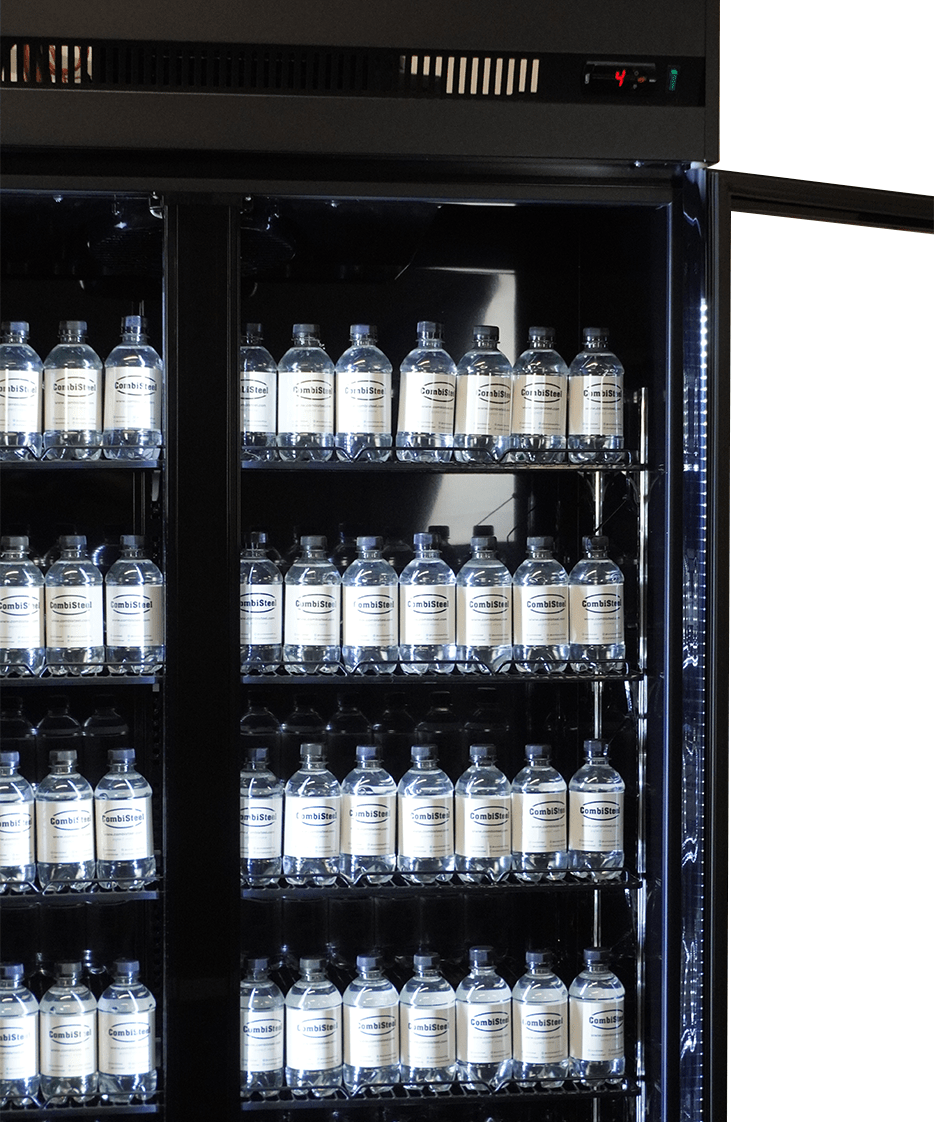 KÜHLSCHRANK 3 GLASTÜREN SCHWARZ IRM-1180R BL