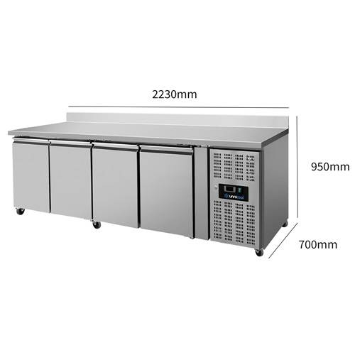 Koelwerkbank – 4 Deuren – 2230 × 700 × 850 mm